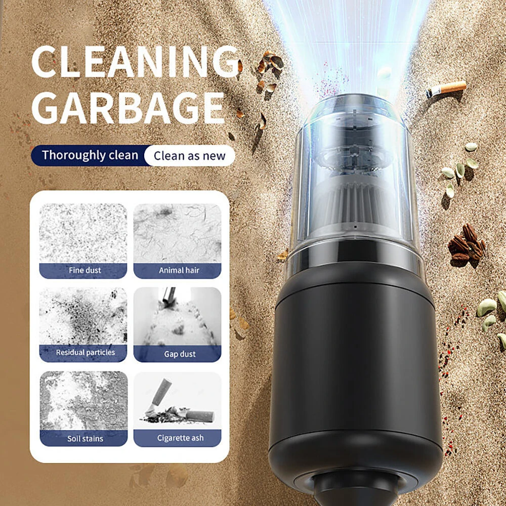 (image for) 5-IN-1 Window Cleaner Glass Scraper Wiper Strip Wireless Portable Handheld Powder Vacuum Cleaner Household Electric Scraper Glass Mirror Automatic Cleaning Suction Scraping